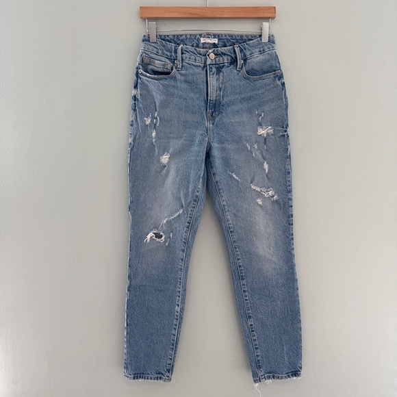 Good American Good‎ Classic Distressed Hi-Rise Jeans - Picture 4 of 12